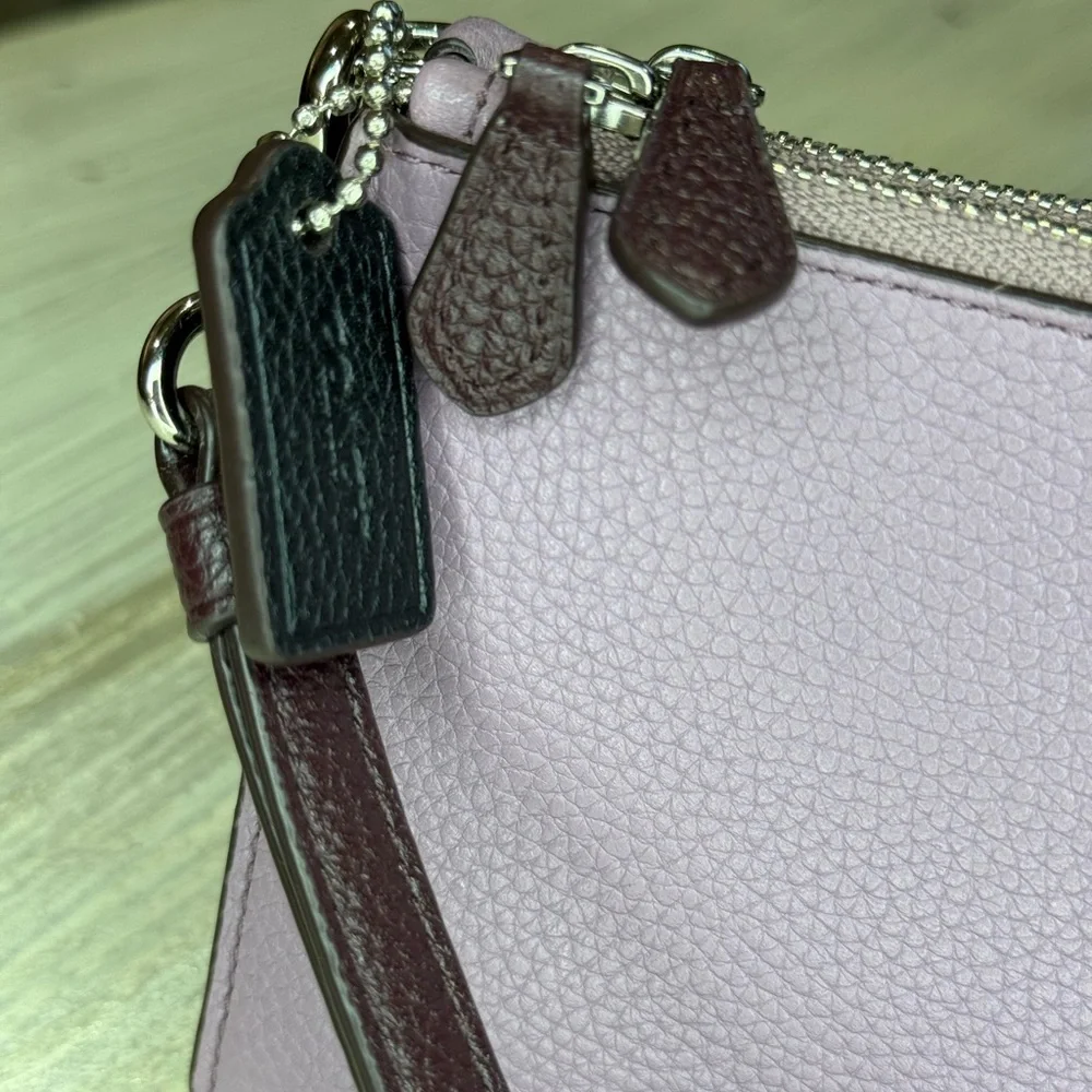 RARE Rexy, Skull, Bear Claw Coach Lilac Colorblock Leather Wristlet C1883-31262
